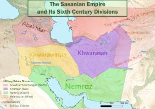 Map of Sasanian Administrative divisions